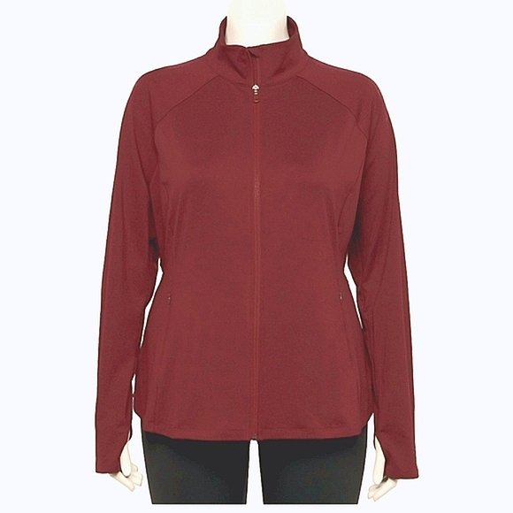 NWT Performance Full Zip Up Jacket w 2 Side Zipper Pockets - Picture 5 of 12